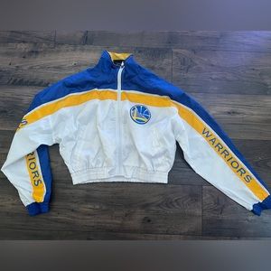 GSW cropped zip up